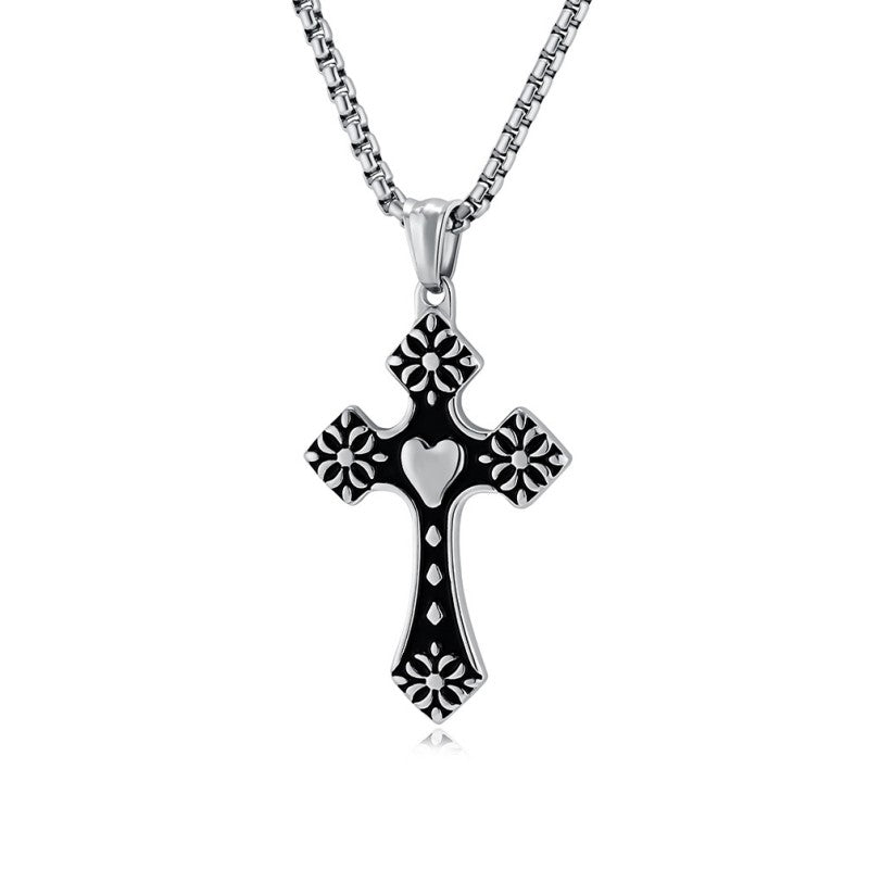 Vintage Love Cross Necklace
