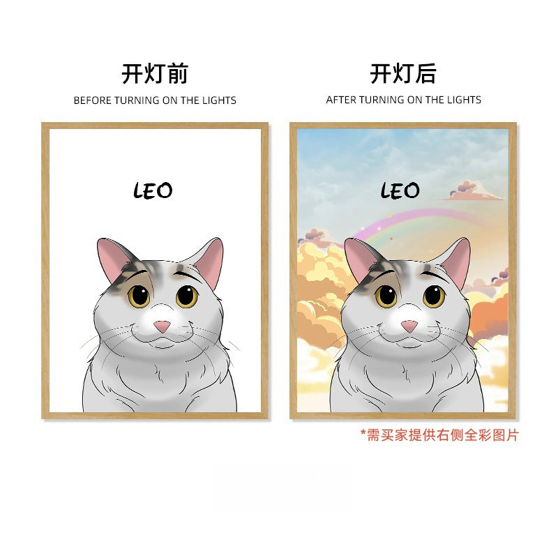 Pet Light Painting Photo Frame Table