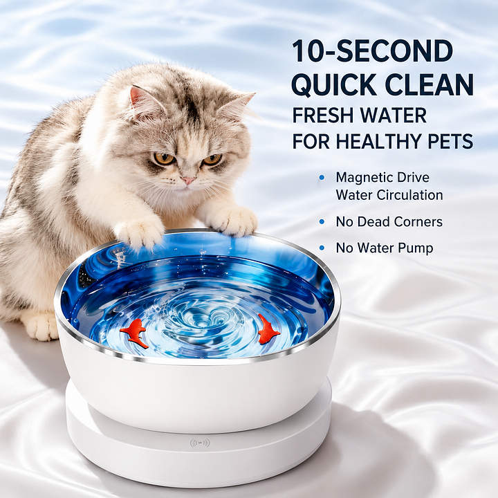 Magnetic Wireless Cat Water Fountain