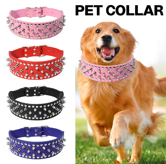 Cute Dog Collars – Bell Rivet Collar with Studded Hardware