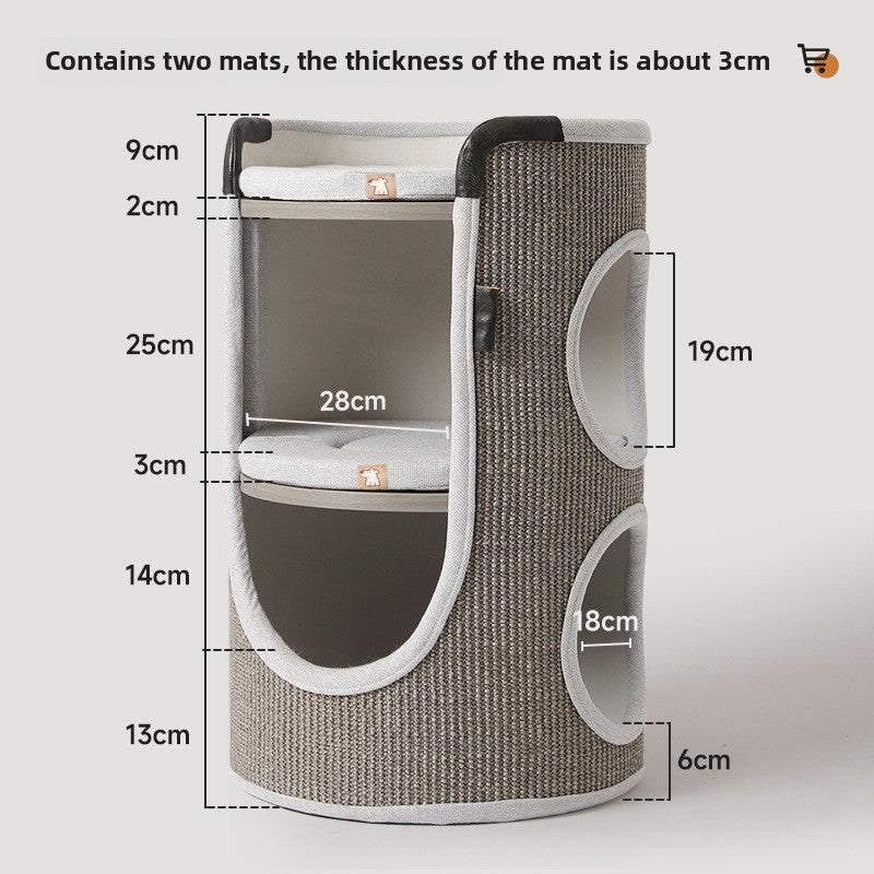 Upper And Lower Layers Of Cat Climbing Frame