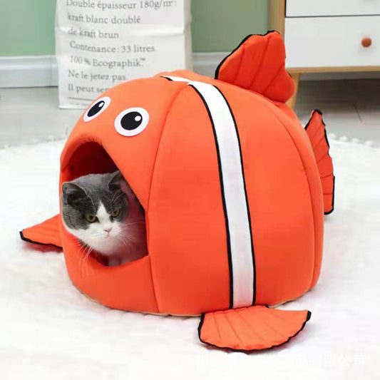 Clown Fish Cat Nest – Creative & Fun Indoor Pet House