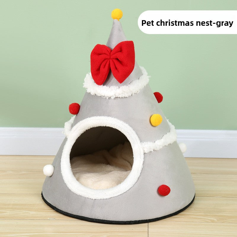 Christmas Tree Cat Nest