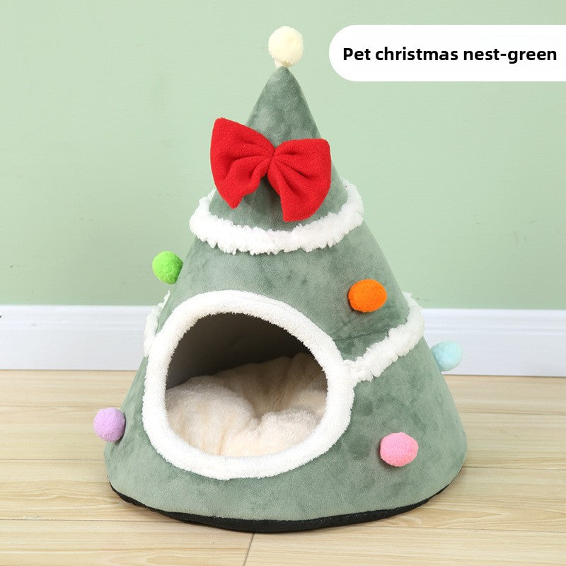 Christmas Tree Cat Nest