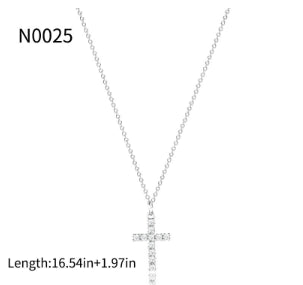 Zircon Cross Necklace
