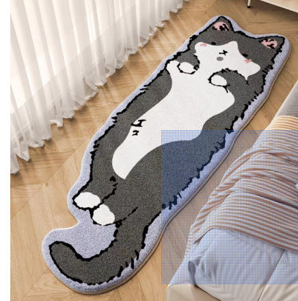 Cartoon Cat Bedside Carpet
