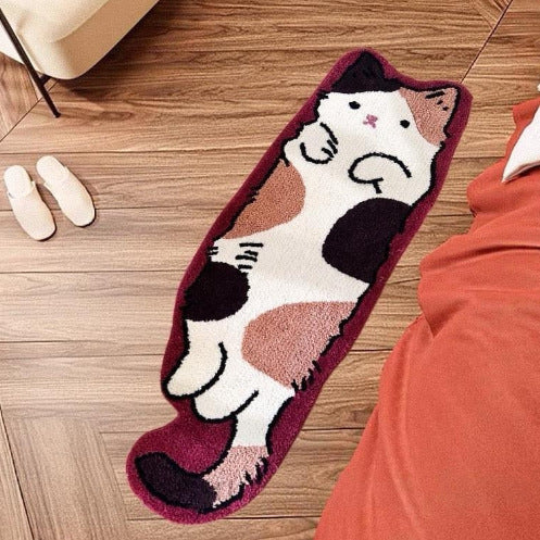 Cartoon Cat Bedside Carpet