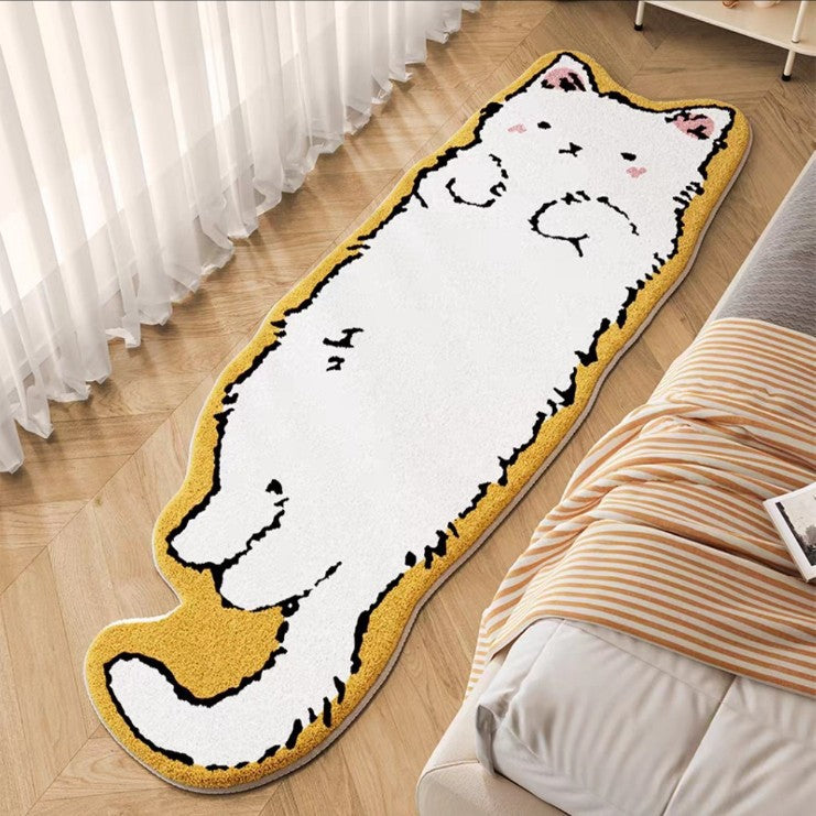 Cartoon Cat Bedside Carpet