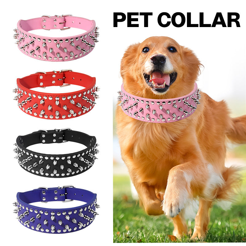 Cute Dog Collars – Bell Rivet Collar with Studded Hardware