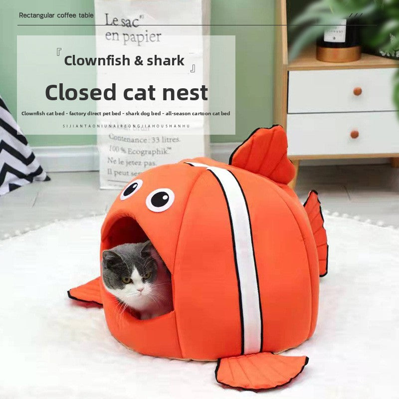 Clown Fish Cat Nest – Creative & Fun Indoor Pet House