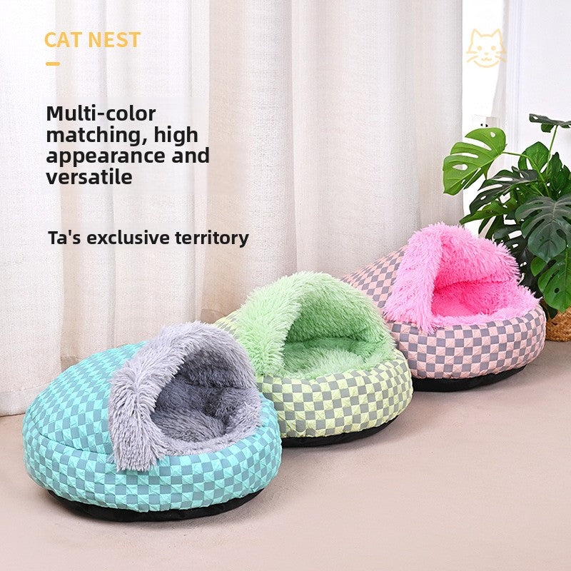 Pet Kennel Small & Medium Dog House & Cat Bed – All-in-One Indoor Shelter