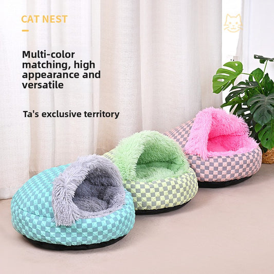 Pet Kennel Small & Medium Dog House & Cat Bed – All-in-One Indoor Shelter