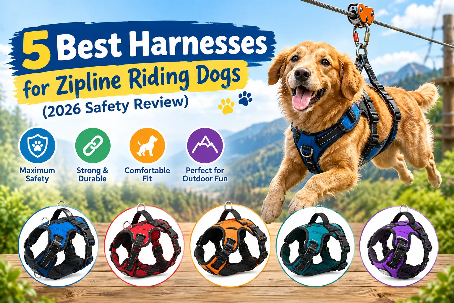 5 Best Harnesses for Zipline Riding Dogs