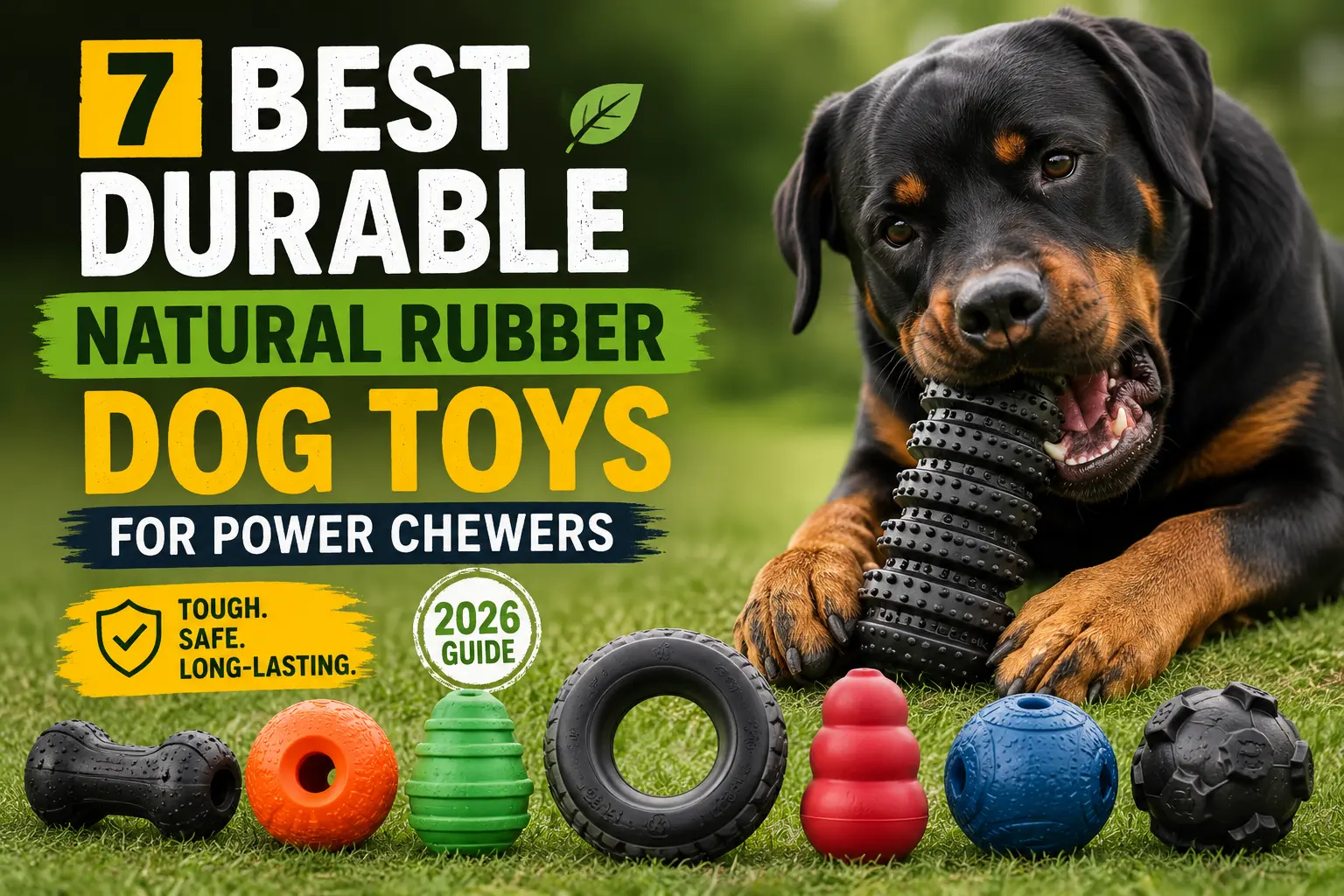 Best Durable Natural Rubber Dog Toys for Power Chewers