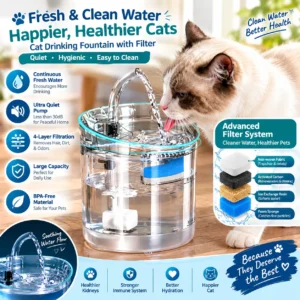 Cat Drinking Fountain with Filter