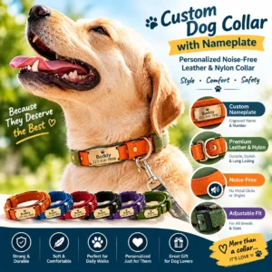 Custom Dog Collar with Nameplate