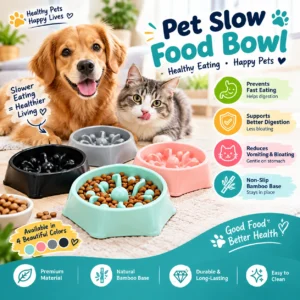 Easy Clean Slow Feeder Dog Bowl