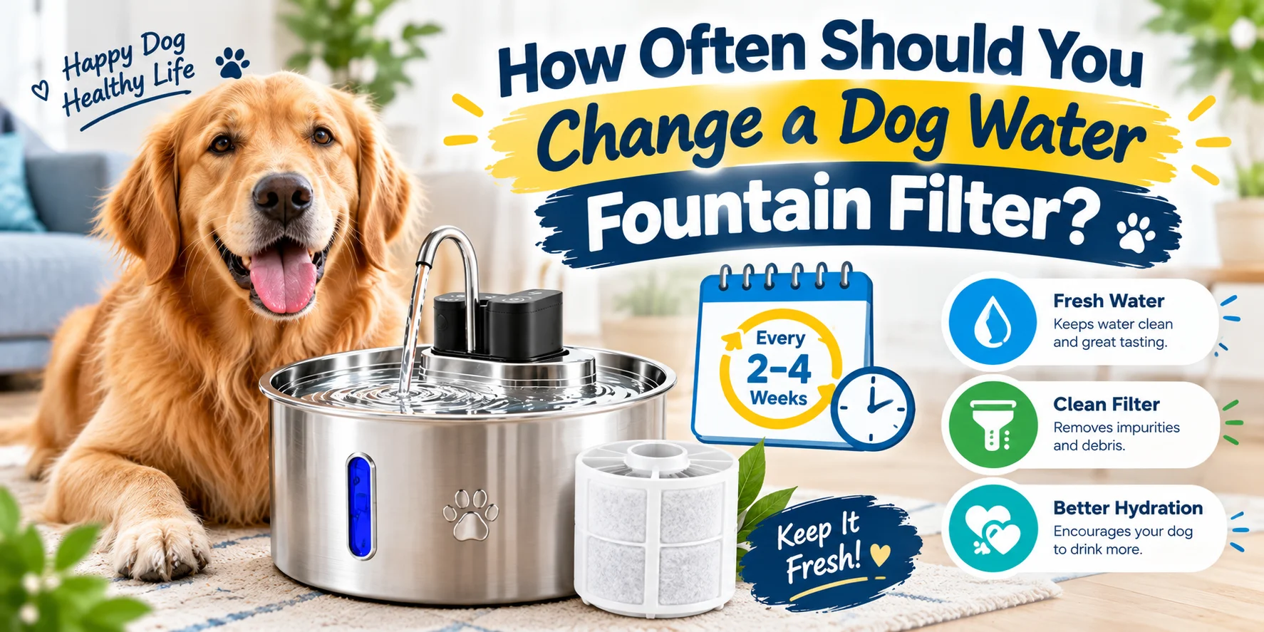 How Often Should You Change a Dog Water Fountain Filter