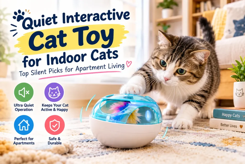 Quiet Interactive Cat Toy for Indoor Cats
