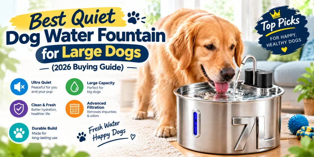 best quiet dog water fountain for large dogs