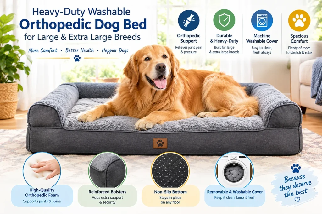best dog beds for large dogs washable